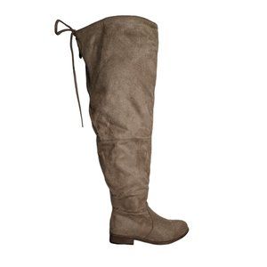 23) Journee Collection Mount Over-the-Knee Boots - Taupe - Size 9